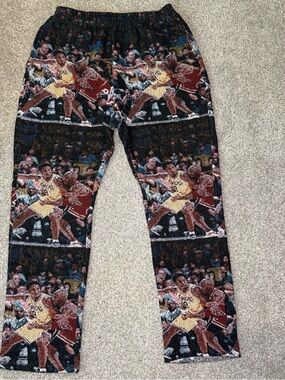 Team US Sports Club Tapestry Pants -Michael Jordan & Kobe Bryant Iconic Sz XXL